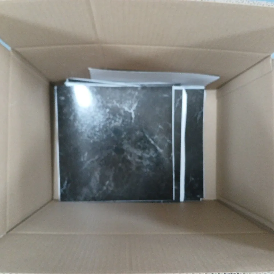 BLACK MARBLE TILE SAMPLE, BOX OF APPROX 50