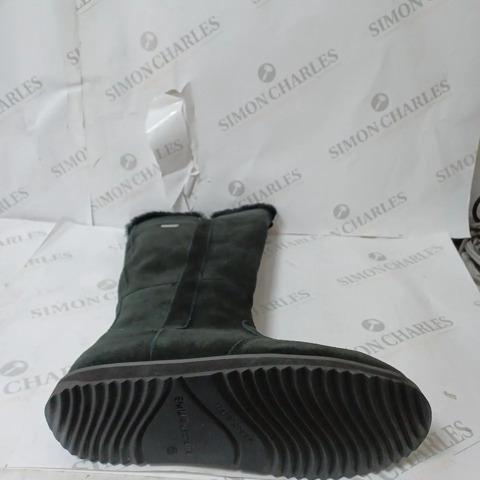 EMU AUSTRALIA "MOONTA" WATERPROOF KNEE LEATHER BOOTS - UK SIZE 7 - BLACK 