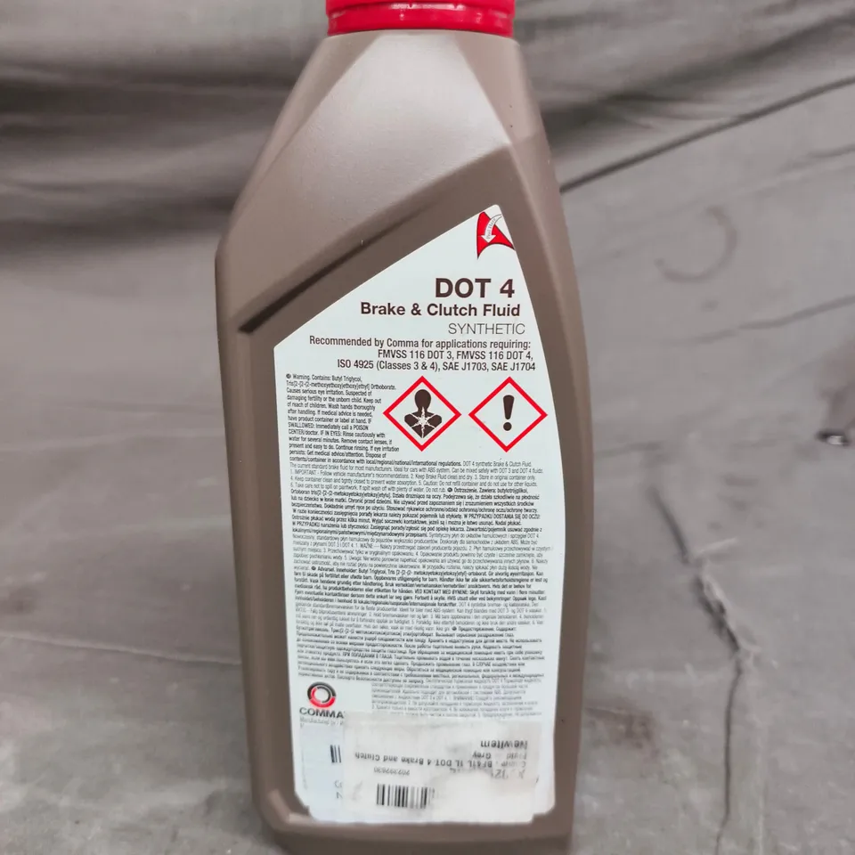 COMMA DOT 4 BRAKE & CLUTCH FLUID - 1 LITRE 
