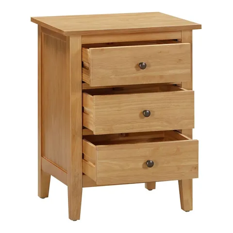 BOXED HUANG 45cm W SOLID + MANUFACTURED WOOD BEDSIDE TABLE (1 BOX)
