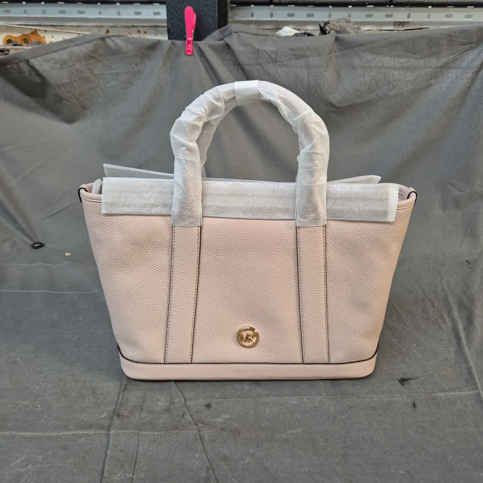 MICHAEL KORS BLUSH PINK PEBBLED LEATHER TOTE BAG 