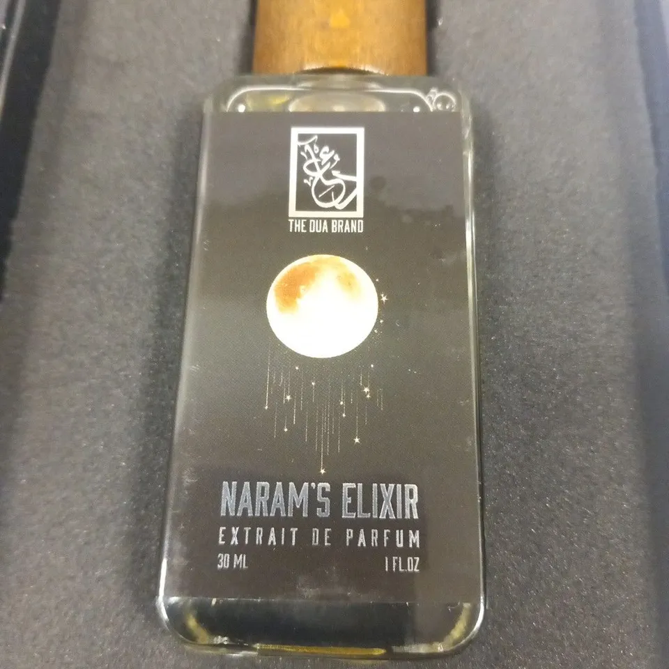 BOXE THE DUA BRAND HANDCRAFTED IN LOS ANGELES EXTRAIT DE PARFUM 30ML NARAM'S ELIXIR