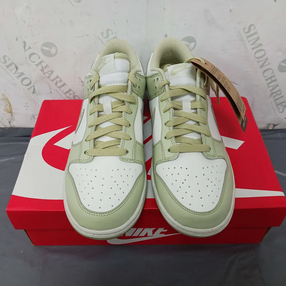 BOXED PAIR OF DUNK LOW NEXT NATURE TRAINERS IN OLIVE SIZE 7