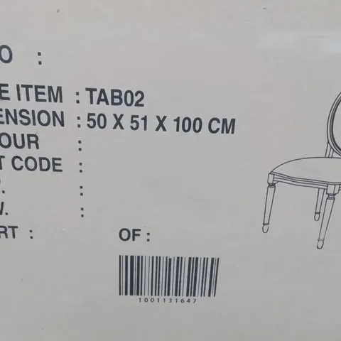 BRAND NEW HOMESDIRECT365 SET OF 2 VINTAGE FRENCH STYLE SIDE CHAIRS