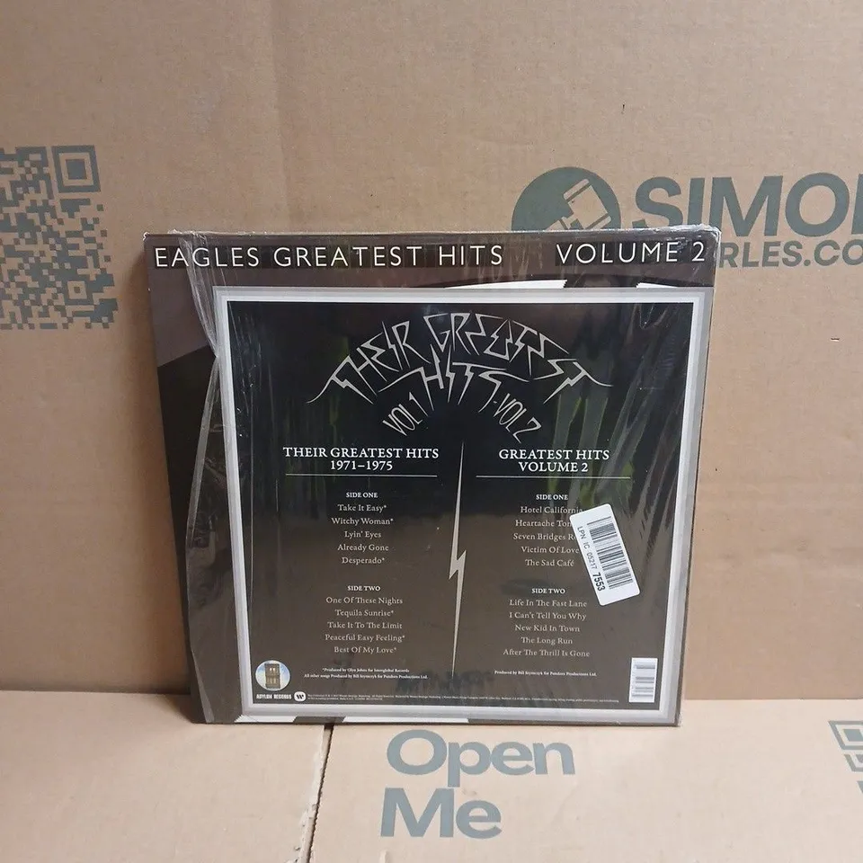 EAGLES THEIR GREATEST HITS VOLUMES 1 AND 2 VINYL