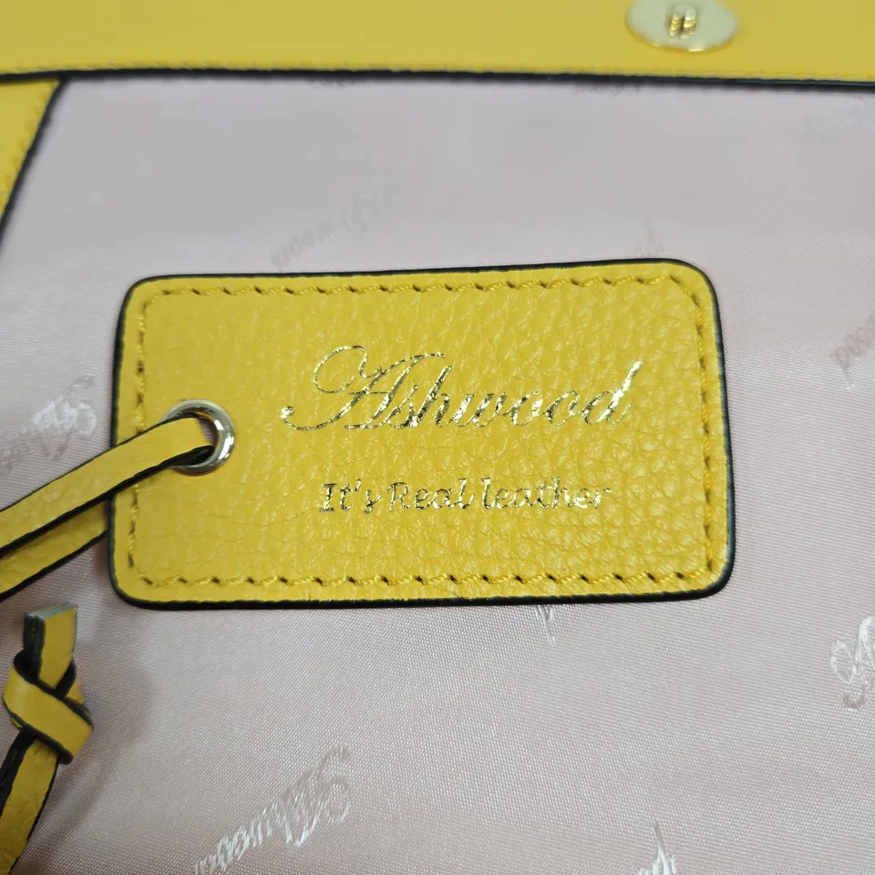 ASHWOOD LEATHER CROSSBODY BAG – YELLOW