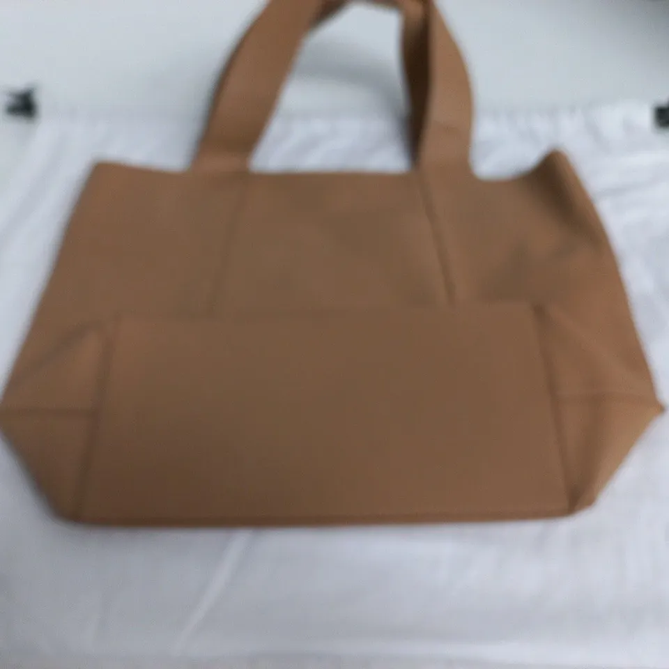 REISS BROWN LEATHER LOOK BAG
