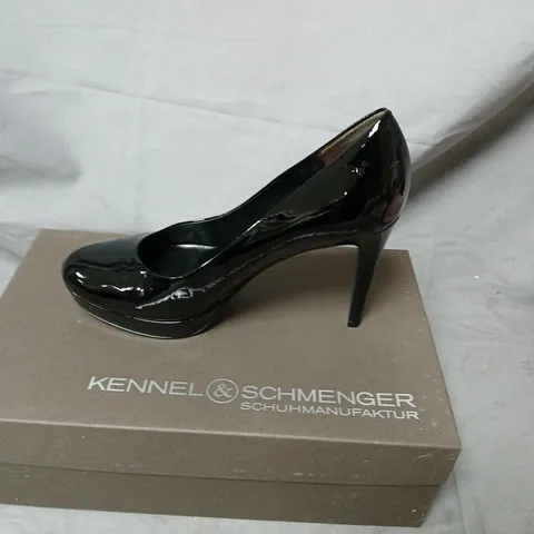 KENNEL & SCHMENGER BLACK PATENT LEATHER HIGH HEEL β SHEYLA 4, UK 4