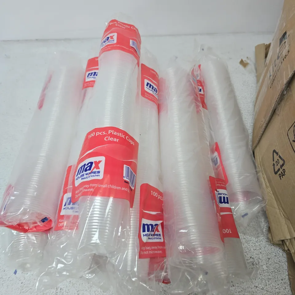 MAX HOUSEWARES PLASTIC CUPS BULK PACK 