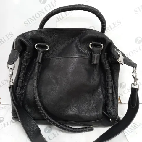AIMER NESTENBERO BLACK LEATHER BAG