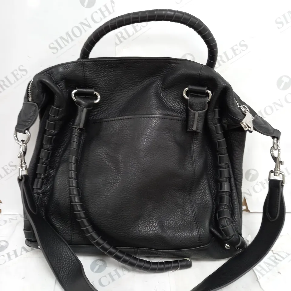AIMER NESTENBERO BLACK LEATHER BAG 