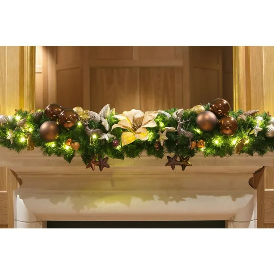 BOXED 135CM LUXURY MANTLEPIECE GARLAND 