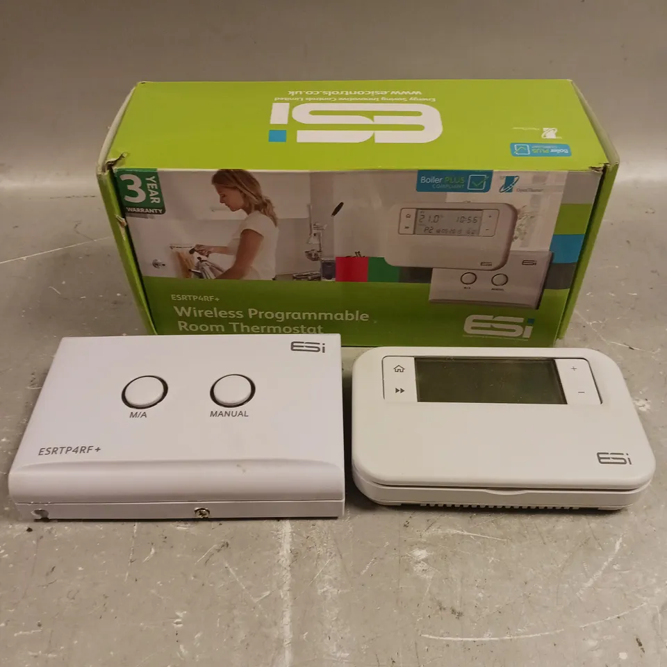 BOXED ESI ESRTP4RF+ WIRELESS PROGRAMMABLE ROOM THERMOSTAT