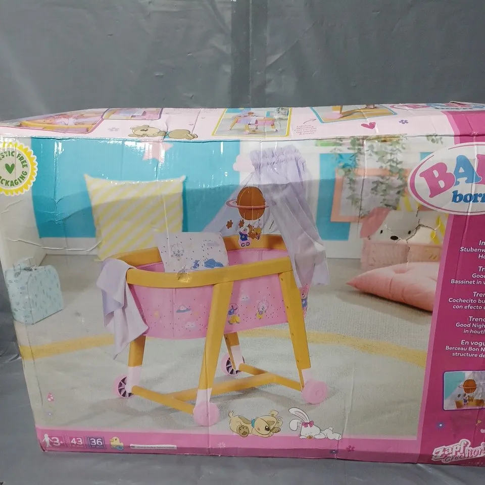 BOXED BABY BORN GOOD NIGHT BASSINET RRP £55
