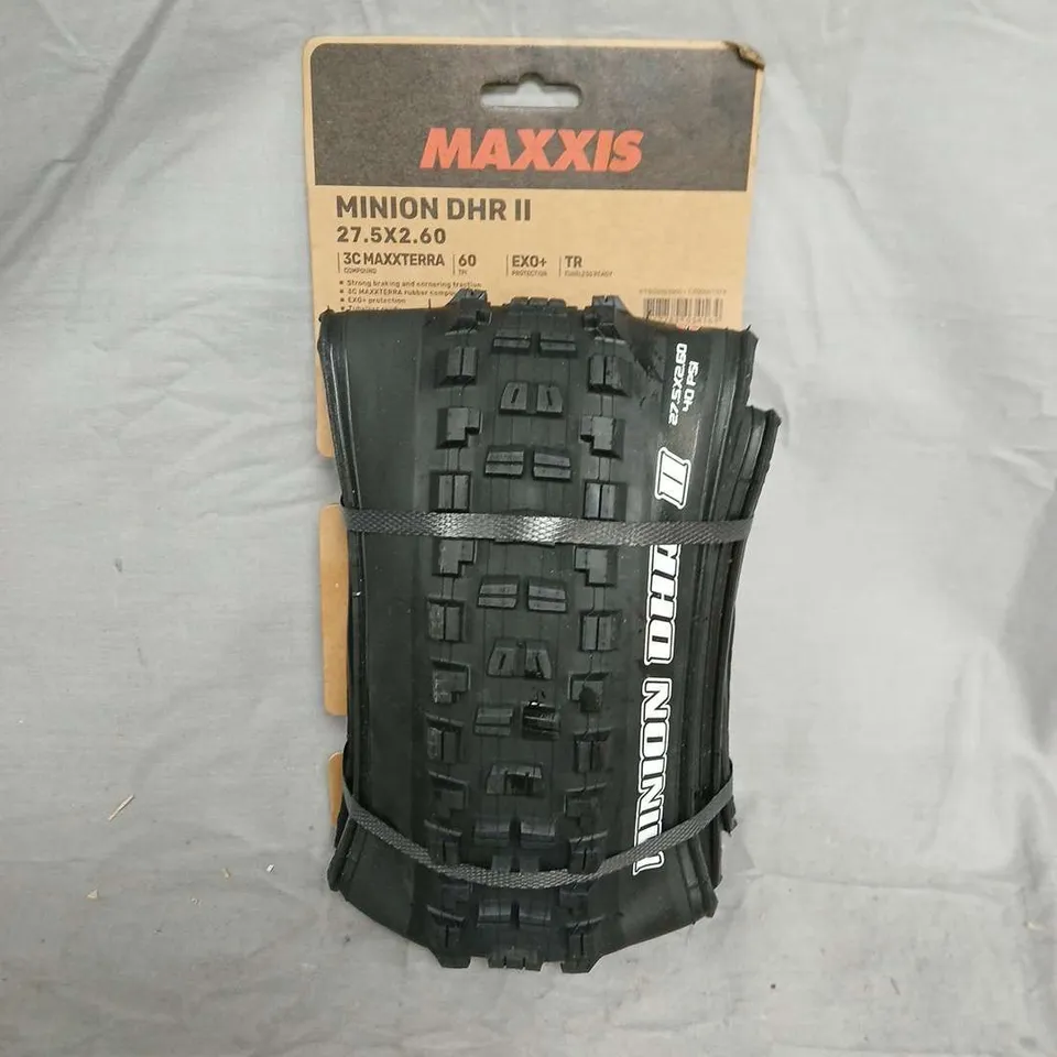 MAXXIS MINION DHR II 27.5 X 2.60 MTB TYRE – 3C MAXXTERRA, EXO+ PROTECTION, TUBELESS READY