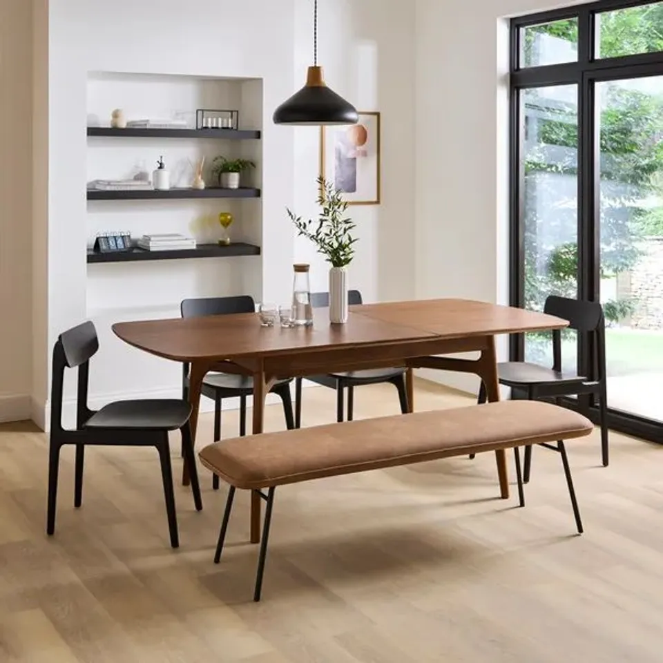 BOXED MAXTON RECTANGULAR EXTENDABLE 6 TO 8 SEATER DINING TABLE (1 BOX)