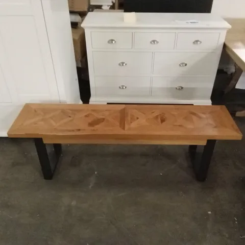 QUALITY DESIGNER INDUS RUSTIC OAK BENCH