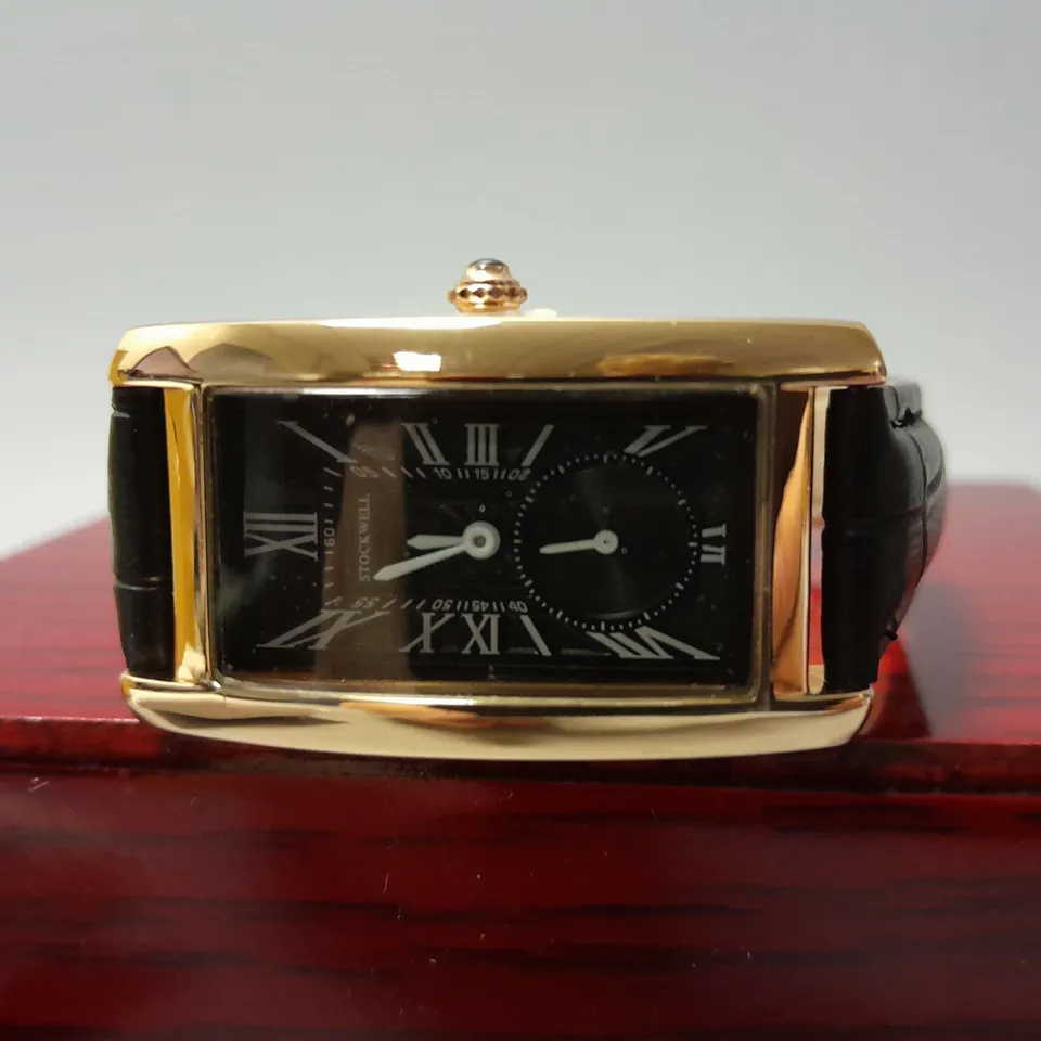 LADIES STOCKWELL WATCH – TEXTURED DIAL WITH SUB DIAL MINUTE HAND – LEATHER STRAP