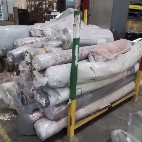STILLAGE OF APPROXIMATELY 20 BAGGED QUALITY DESIGNER RUGS