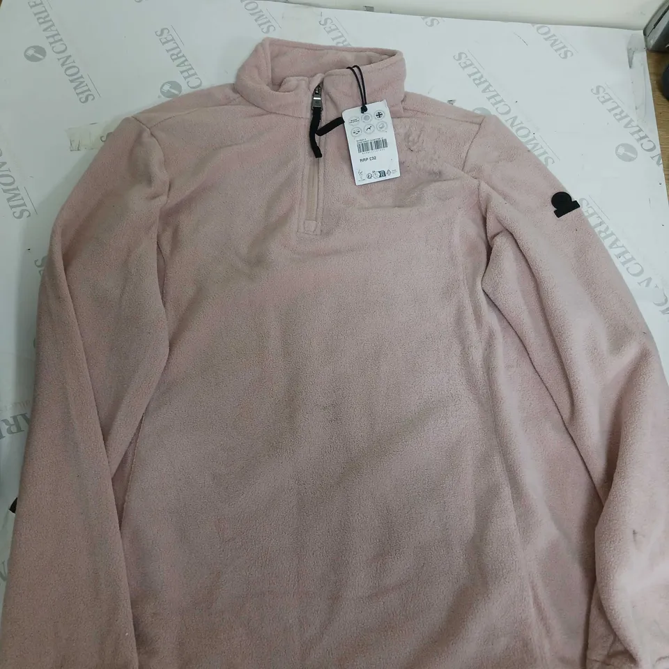 TOG24 LIGHT PINK FLEECE QUARTER ZIP - SIZE 12