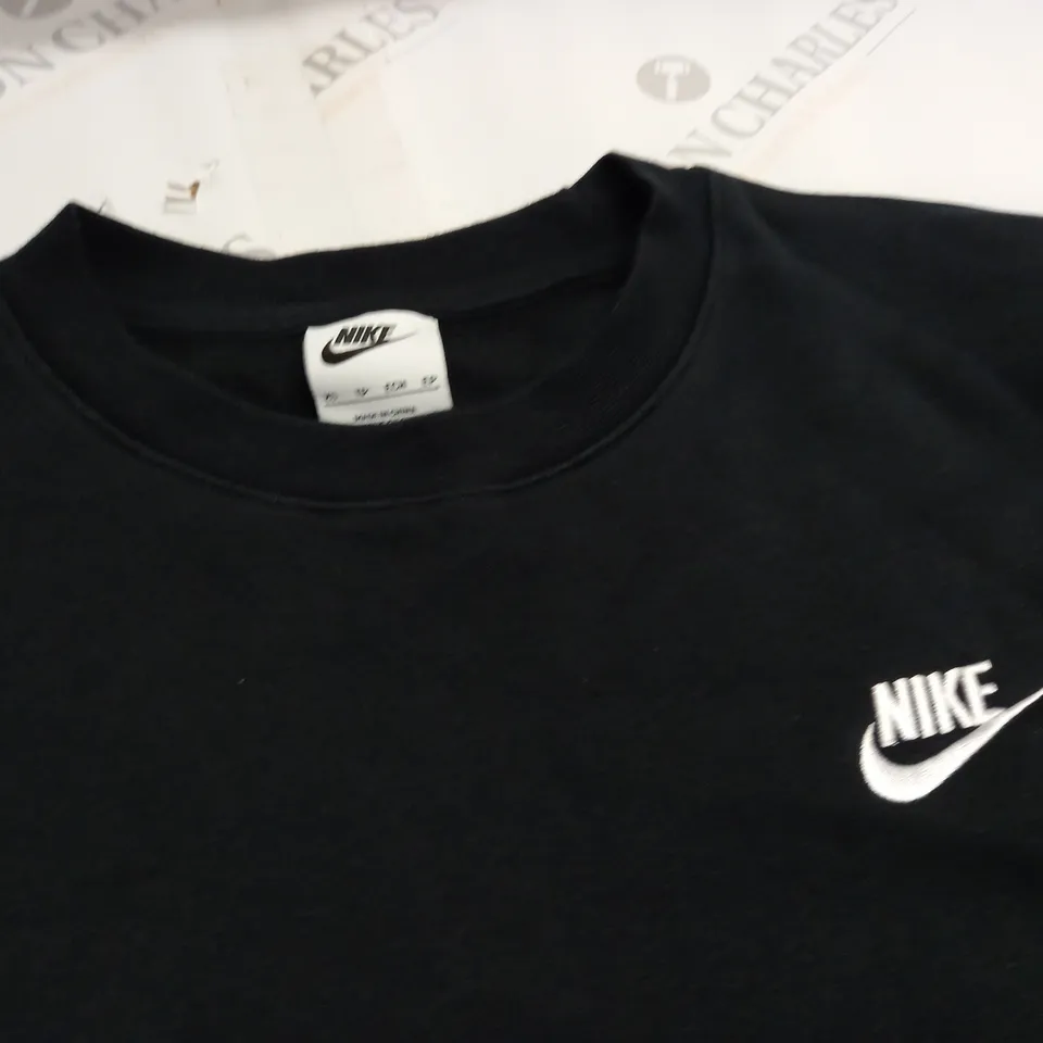NIKE BLACK CREW JUMPER - XS