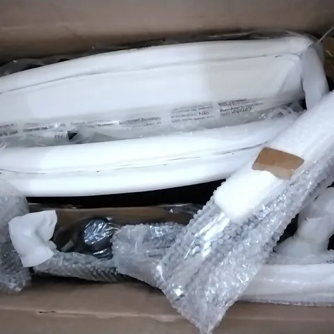 BOXED ERGONOMIC CONFERENCE CHAIR - WHITE/CHROME