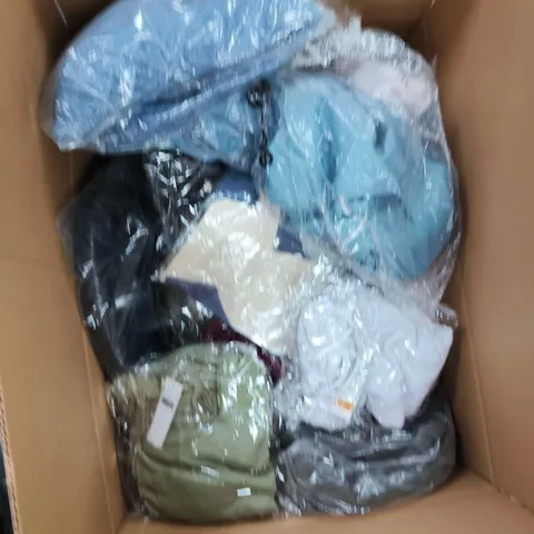 BOX OF APPROXIMATELY 20 ASSORTED ITEMS TO INCLUDE: LA MAREY BLOUSE
