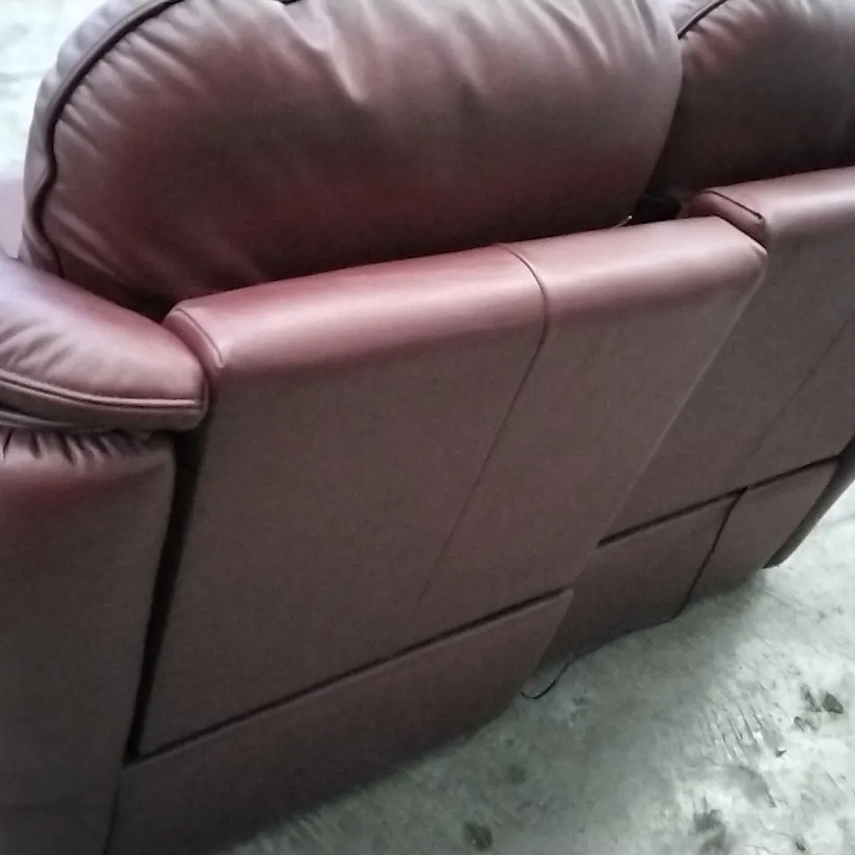 QUALITY BRITISH DESIGNER G PLAN MANUFACTURED JACKSON 2 SEATER ELECTRIC RECLINER DBL SOFA - CAPRI CLARET LEATHER