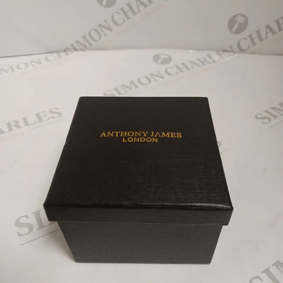 BOXED ANTHONY JAMES LIMITED EDITION EXPEDITE WATCH - BLACK & GOLD