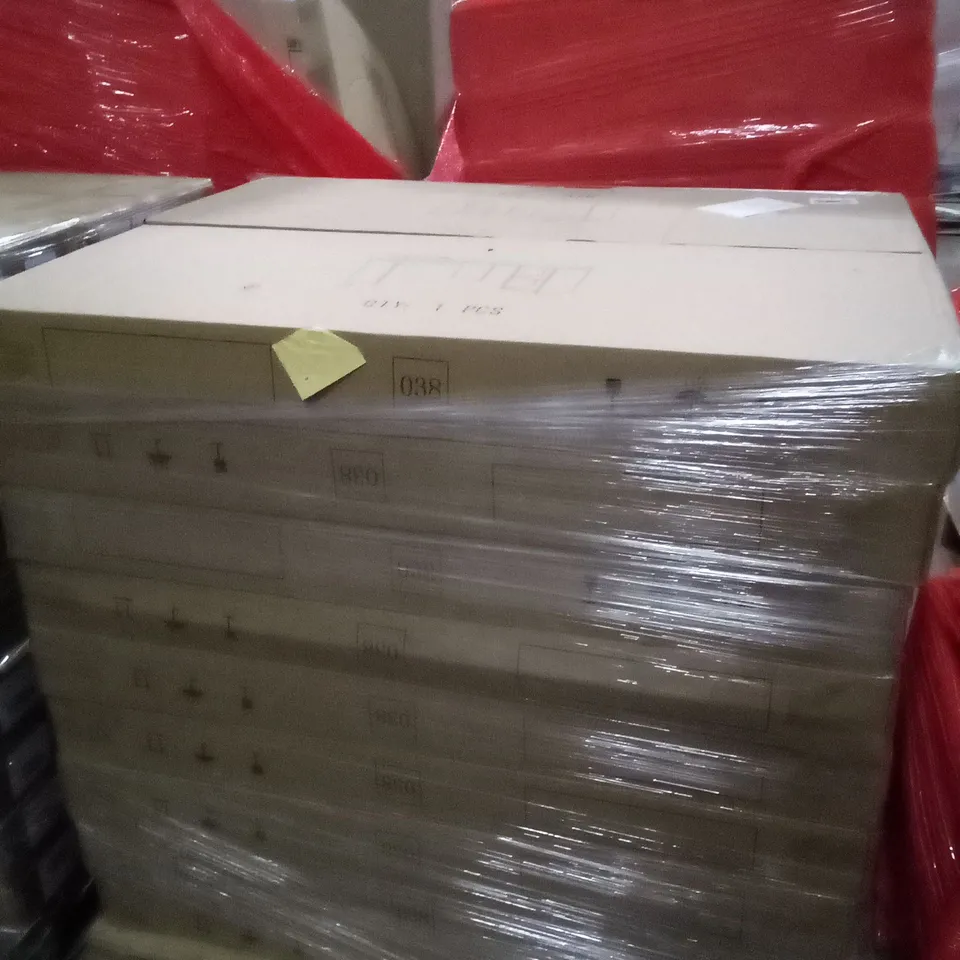 PALLET OF APPROXIMATELY 18 BOXED L-SHAPED DESK