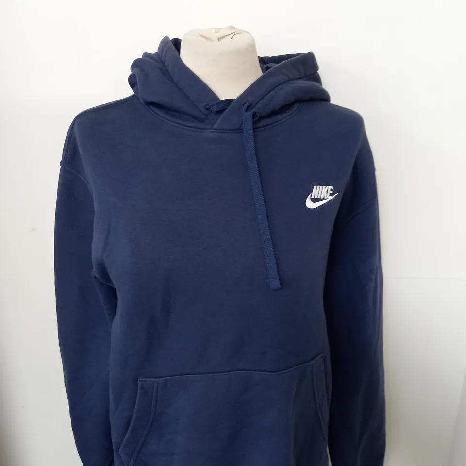 NIKE LOGO NAVY BLUE HOODIE SIZE M