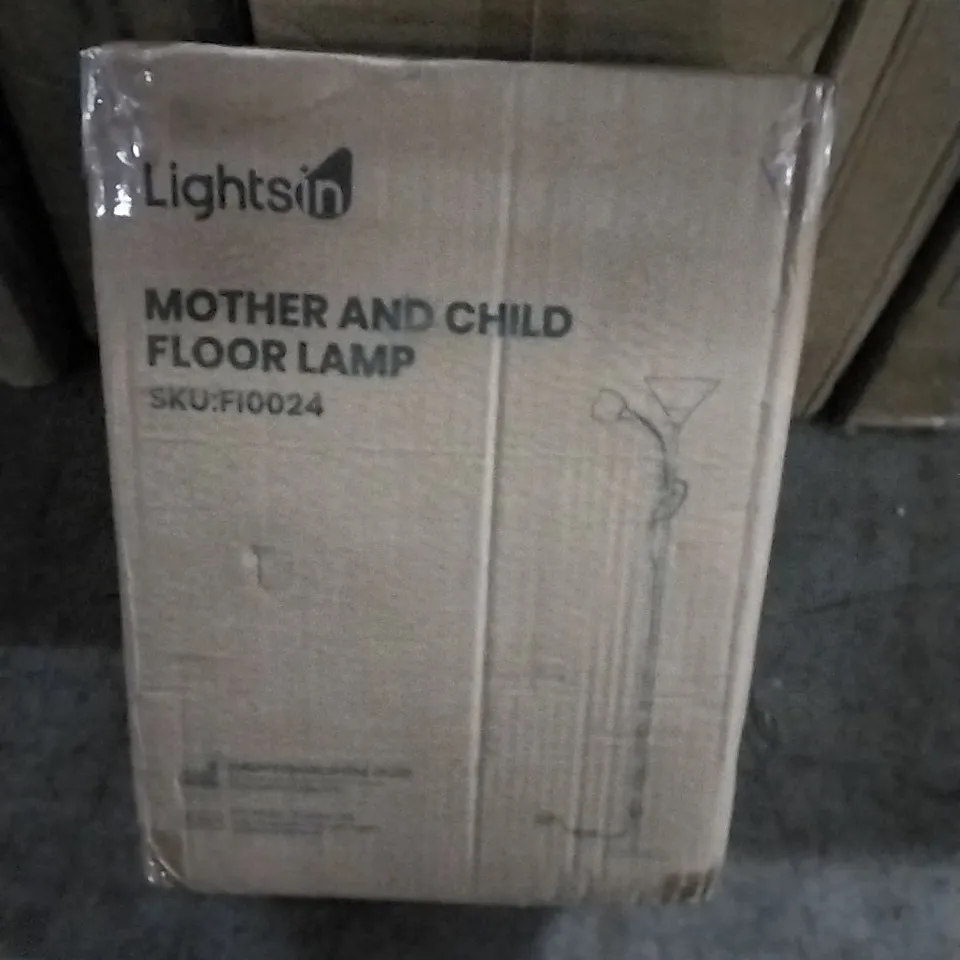 BOXED LIGHTS IN MOTHER AND CHILD FLOOR LAMP