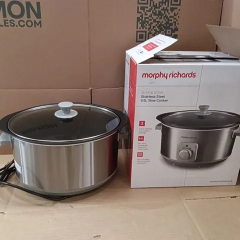 BOXED SEAR AND STEW STAINLESS STEEL 6.5L SLOW COOKER 461014