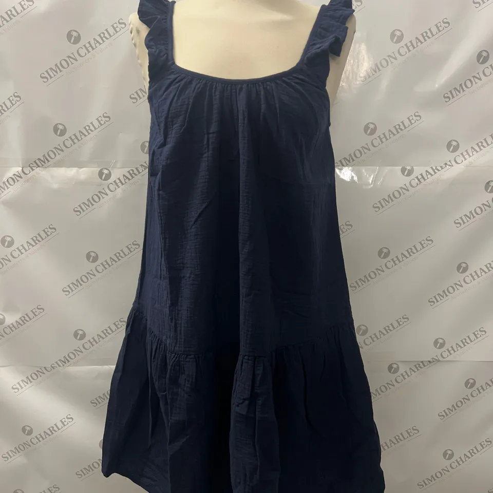 BODEN STRAPPY CHEESECLOTH DRESS IN NAVY SIZE 12R
