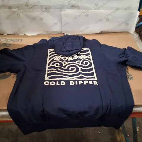 BOX CONTAINING APPROXIMATELY 13 BRASS MONKEY COLD DIPPER MENS NAVY HOODIE, XXL (UK 2XL) – LOGO CHEST