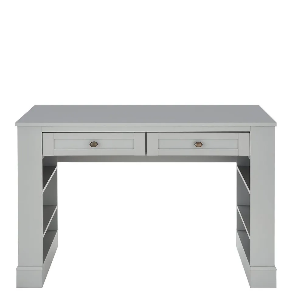 BOXED DARCY DESK/DRESSING TABLE - LIGHT GREY 