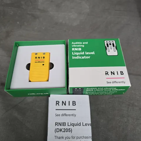 RNIB LIQUID LEVEL INDICATOR – AUDIBLE AND VIBRATING (DK205)