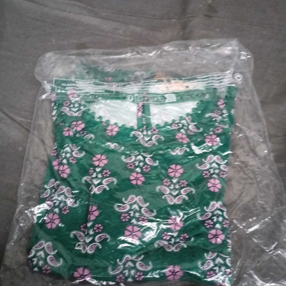 BODEN WOMEN'S FLORAL PRINT GARMENT - GREEN, UK 12 (US 8, DE 38, FR 40)