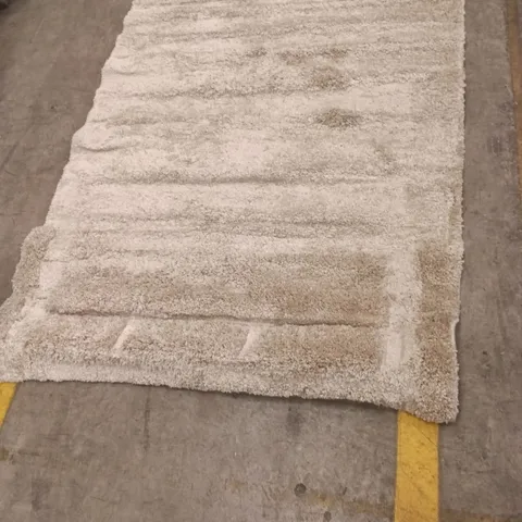 CREAM SHAGGY RUG – FLOOR CARPET APPROXIMATELY 178 CM X 135 CM