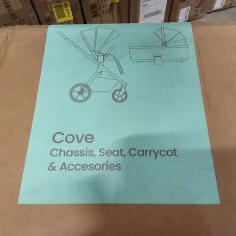 BOXED SILVER CROSS COVE STROLLER AND CARRYCOT (1 BOX)