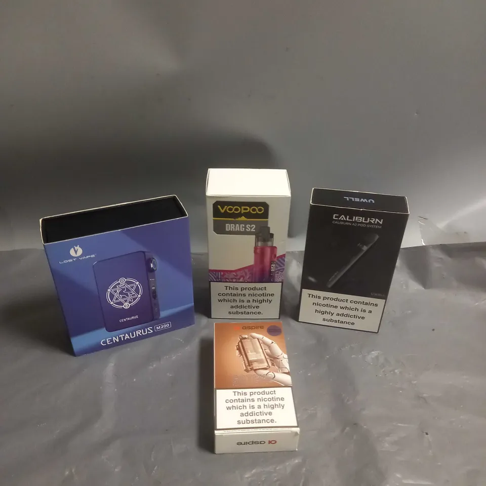 APPROXIMATELY 20 BOXED E-CIGARETTES TO INCLUDE ASPIRE, VAPORESSO, LOST VAPE ETC 