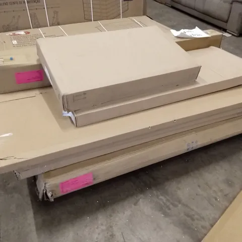 PALLET OF ASSORTED INCOMPLETE DESIGNER FURNITURE PARTS AND PIECES