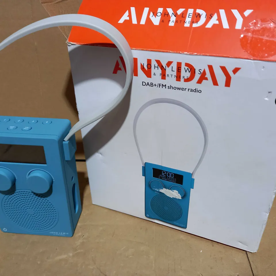 JOHN LEWIS ANYDAY DAB+/FM SHOWER RADIO 