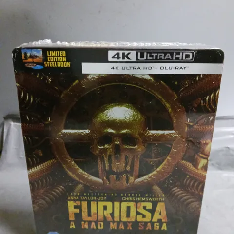 SEALED MAD MAX - FURIOSA LIMITED EDITION STEELBOOK (GOLDSKULL) 4K ULTRA HD + BLU-RAY