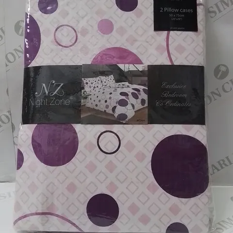 BRAND NEW NIGHT ZONE PURPLE/PINK KINGSIZE DUVET COVER SET 