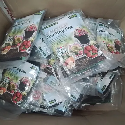 BOX CONTAINING A LARGE QUANTITY OF BRAND NEW MY GARDEN FABRIC PLANTING POTS
