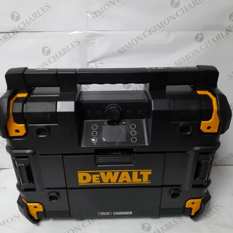 BOXED DEWALT TSTAK CONNECT RADIO & CHARGER UNIT