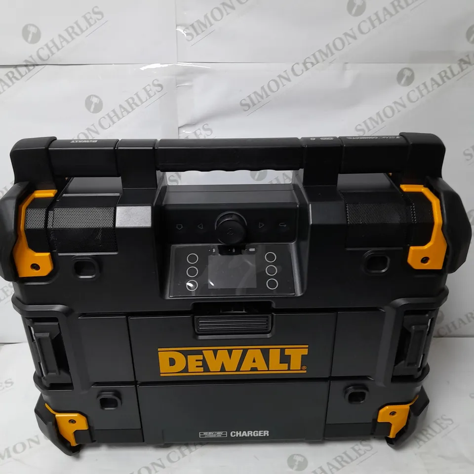 BOXED DEWALT TSTAK CONNECT RADIO & CHARGER UNIT 