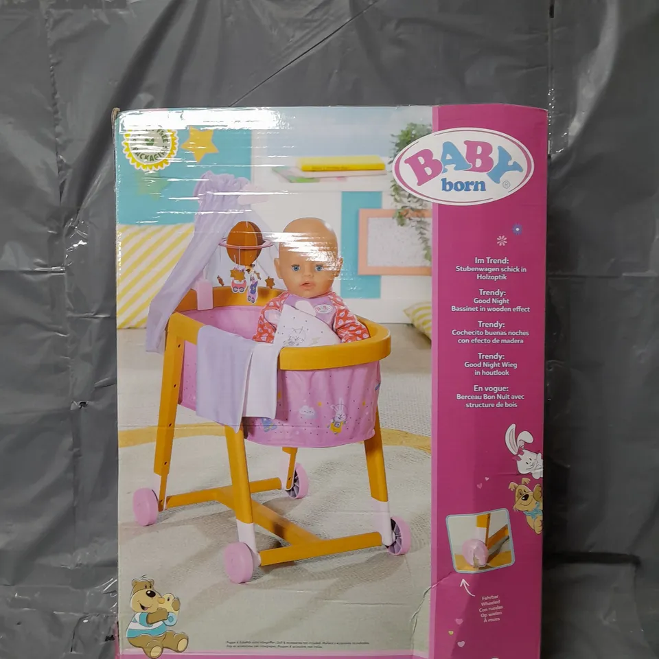 BOXED BABY BORN GOOD NIGHT BASSINET RRP £55