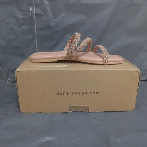 DUNE LONDON LASSA EMBELLISHED SANDALS BLUSH SIZE 6